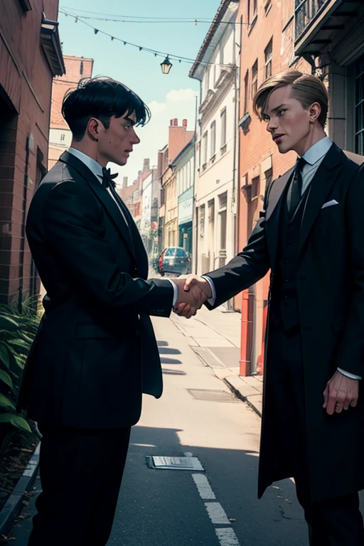 The flash and Tommy Shelby shaking hands 🤝 .
