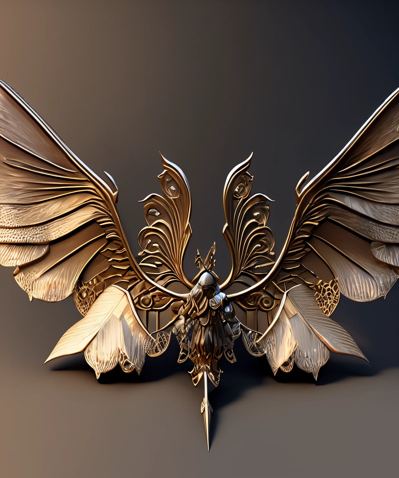 have wings的生物的黑白照片的特写, have wings. Super detailed, rendered in zbrush, Modeling in zbrush, Symmetrical wings, Made with zbrush, Rendering in Maya and houdini, Made with zbrush, Rendering in Maya, zbrush rendering, Sculpting in ZBrush, zbrush model, Zbrush 3D rendering
