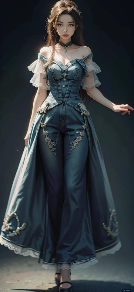 brunette surreal, shadow, character table, Reference table, Draw while standing, 8k, Super details, 1080P, Women HD, 4K, 8k, 16k, high resolution, best quality, high quality, anatomically correct, masterpiece, precise, ultra high definition，grace，Unreal Engine，delicate face，long hair，slim，long legs