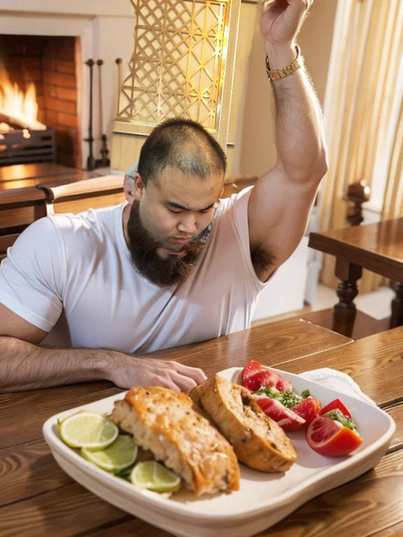 Bearded muscular man
