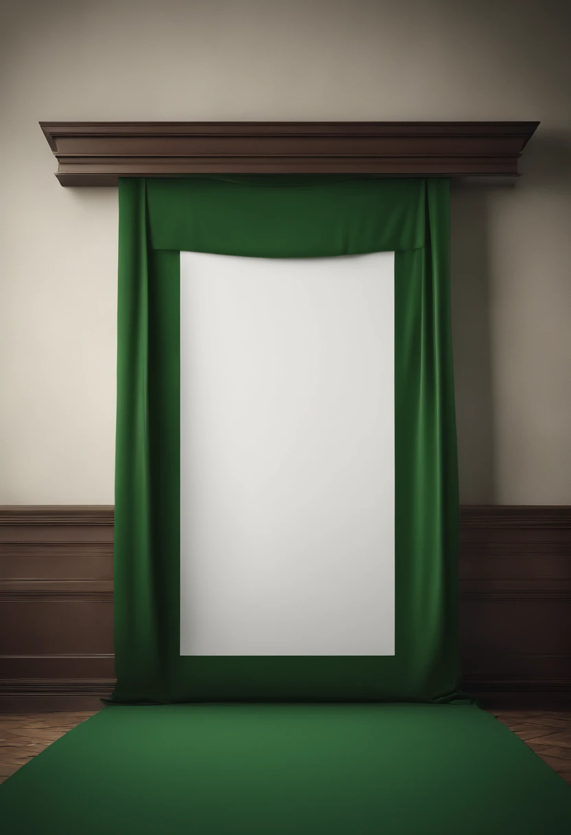 A high-resolution image capturing a blank St. Patrick’s Day banner mockup, with a white background, empty space for custom text or graphics, and a clean and modern design, making it suitable for a range of celebratory themes