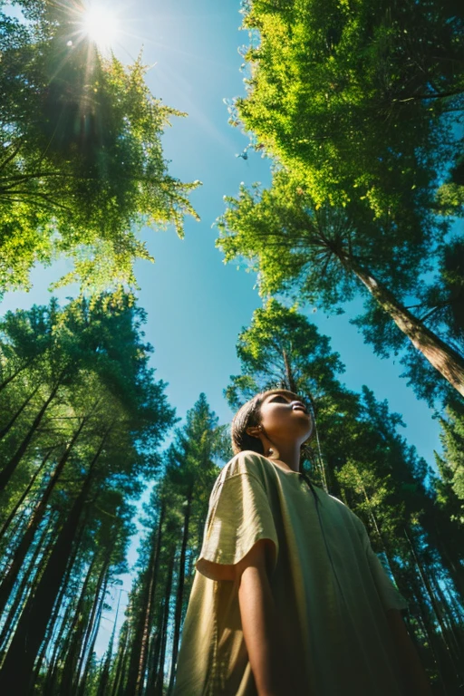 highest quality、High resolution、starry sky、There are countless stars shining、There is a forest