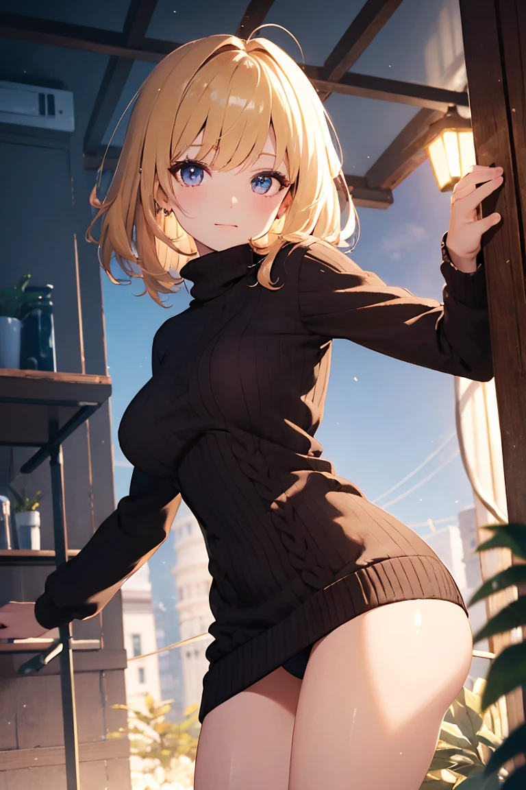 masterpiece, absurdres, best quality, ultra detailed, high Resolution, detailed illustration, extremely beautiful detailed face and eyes, Delicate beautiful face, bright colour, Pastel, 1girl, cute face, magenta eyes, sparkling eyes, big eyes, medium breasts, (perky breasts:1.1), (pointy breasts:1.1), medium hips, glamorous body, white skin, happy, BREAK, long bob cut, (blonde hair:0.8), messy hair, detailed hair, shiny hair, BREAK Maxi sweater, Paislash, tiny ribbon, park, real world, natural lights, perfect lighting, outdoor, from below,