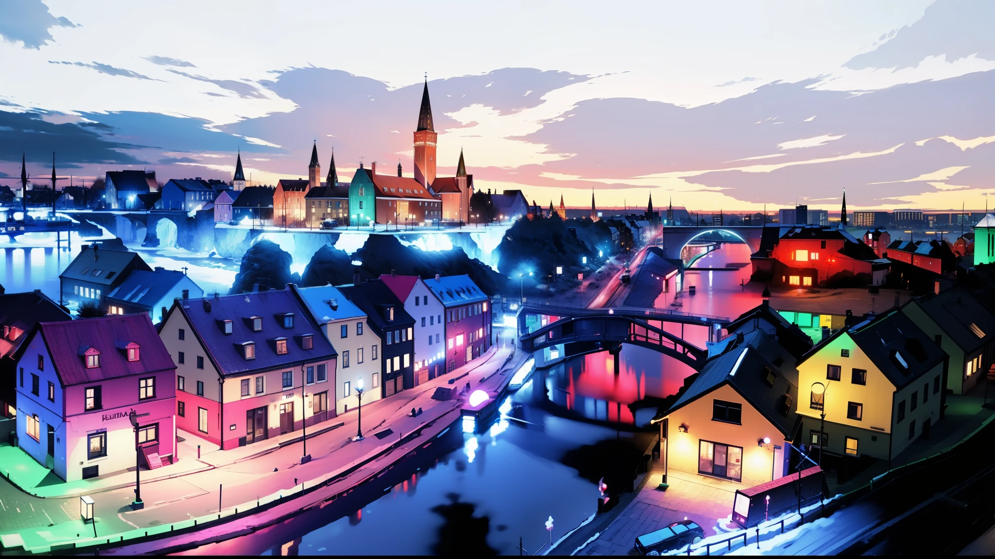 nothern european city, iceland, estonia, 8k photo