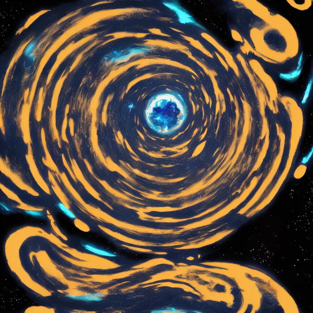 rotating starry sky, Graffiti scribble art, rotating universe, grand scene, shooting stars, Fragmented light spots, fantasy art, panoramic view, Ultra high saturation, by Keith Haring, (best quality, masterpiece, Representative work, official art, Professional, 8k)