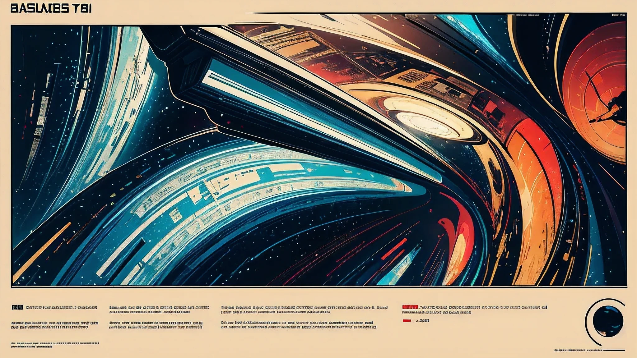 (Masterpiece, Best Quality), 8k Wallpaper, highly detailed, poster, vintage science fiction, 1960s, sexy female space thriller cinematic movie poster, Bauhaus, shapes, lines, abstract, propaganda, mid century modern, movie poster, vintage,