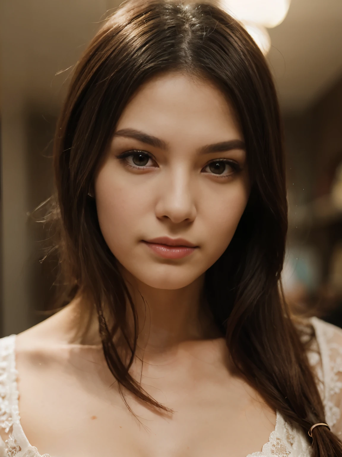 close up portrait photograph of a fashionable russian woman, Yokochou Effect