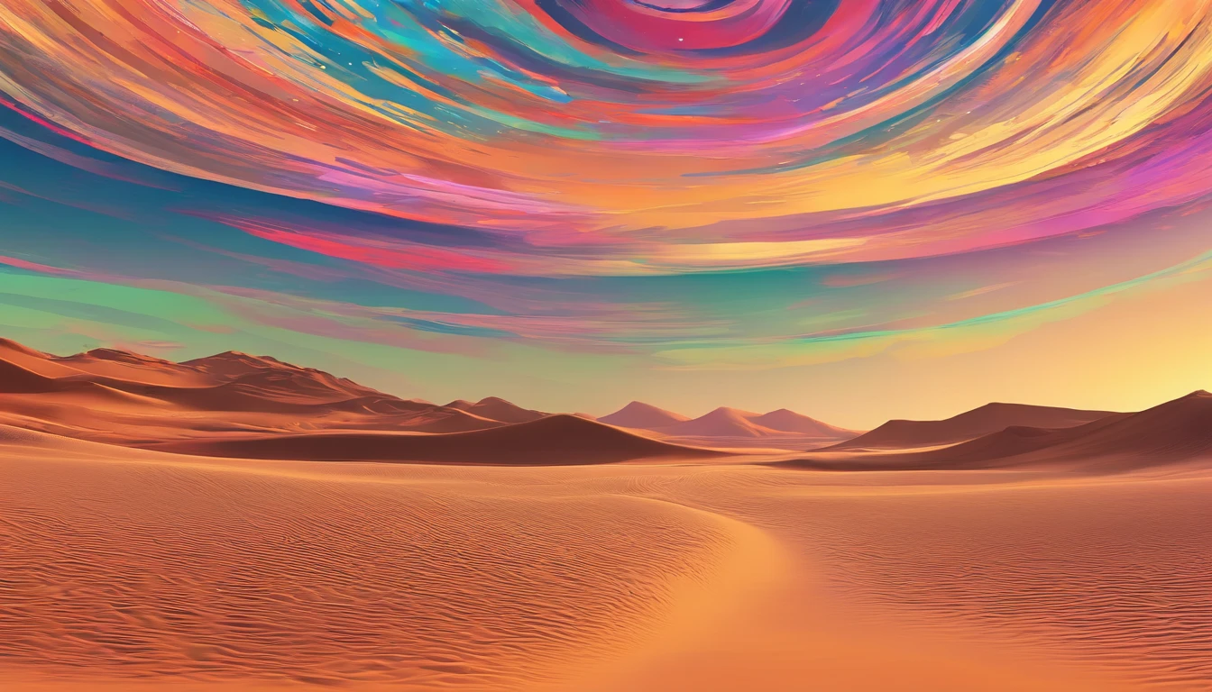 ultra fine gravel,Starry sky at night,nebula,Stars,aurora,北aurora,low vanishing point,Low angle viewing angle,look up to,{{{masterpiece}}}、{{best quality、A super detailed illustration、beautiful fine sand}}、{very delicate light}、{nature、}、{{Delicate starry sky、more transparent stars、high quality gravel、Quality mountains、very fine 8KCG wallpaper}}、(desert场景)、((street office))、sunrise、randomly distributed clouds、(desert)、plain、(rain)、((sandstorm)),glowing particles,Low angle viewing angle,Road,Low angle viewing angle,low vanishing point