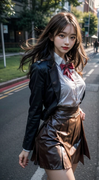 Arad woman poses for a photo in a short skirt and white shirt, Surrealism female students, Surrealism female students, Realistic schoolgirl, photorealistic anime girl rendering, thighhighs and skirt, 3 d anime realistic, small curvaceous loli, wearing skirt and high socks, Photorealistic anime, cute female student, Realistic anime 3 D style, Female Student