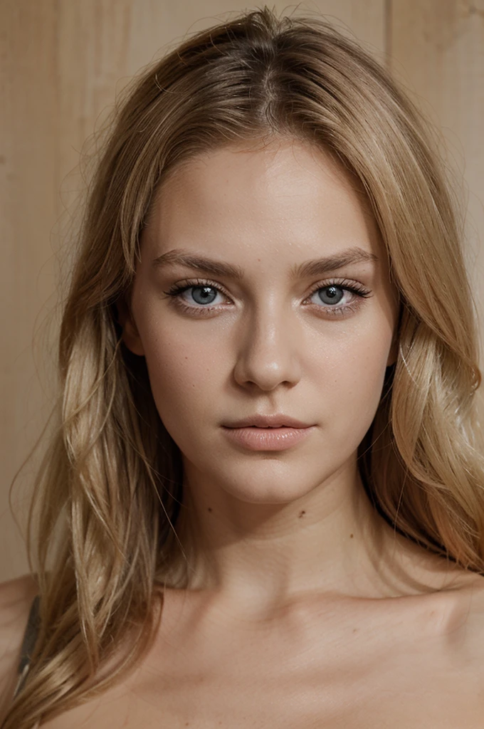 fille blonde, regard erotique, réalisme, portrait, visage dégagé, de face