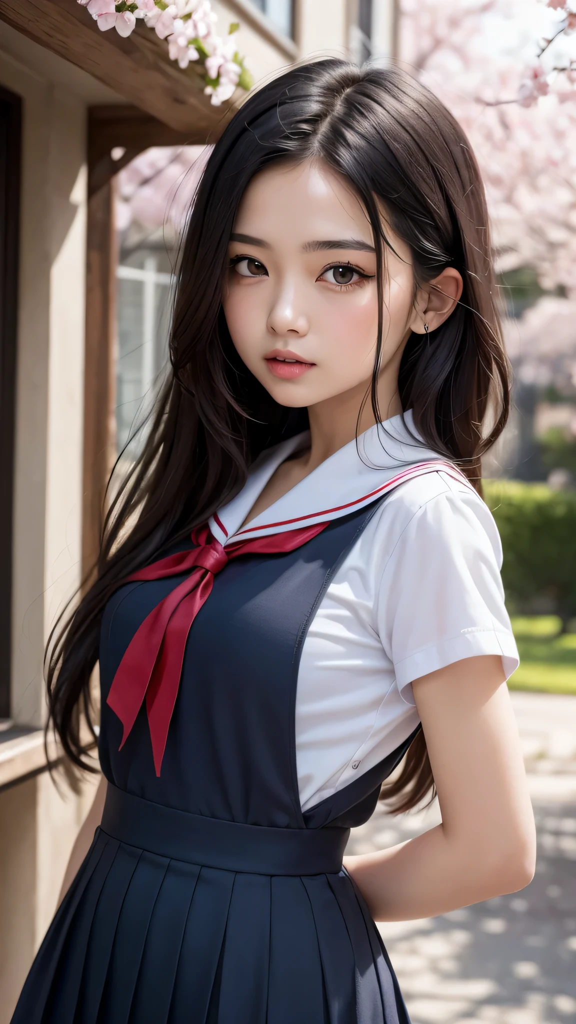 (Ultra realistic, high res), (1young girl), (extremely detailed beautiful face), Amazing face and eyes, (Best Quality:1.4), (Ultra-detailed), (extremely detailed CG unified 8k wallpaper), Highly detailed, High-definition raw color photos, Professional Photography, Realistic portrait, Amazing face and eyes, Pink eyes, (High School Uniform, Pleated mini-skirt:1.3), (High school uniform with wide open chest:1.5), Mini skirt, Brown hair, Model, depth of fields, School, classroom, (crawl on all fours:1.1), (no panties:1.3), (((Bokeh))), depth of fields, (View from below:1.1),