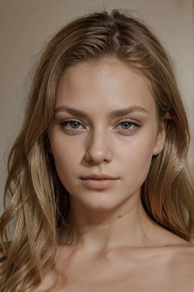 fille blonde, regard erotique, réalisme, portrait, visage dégagé, de face