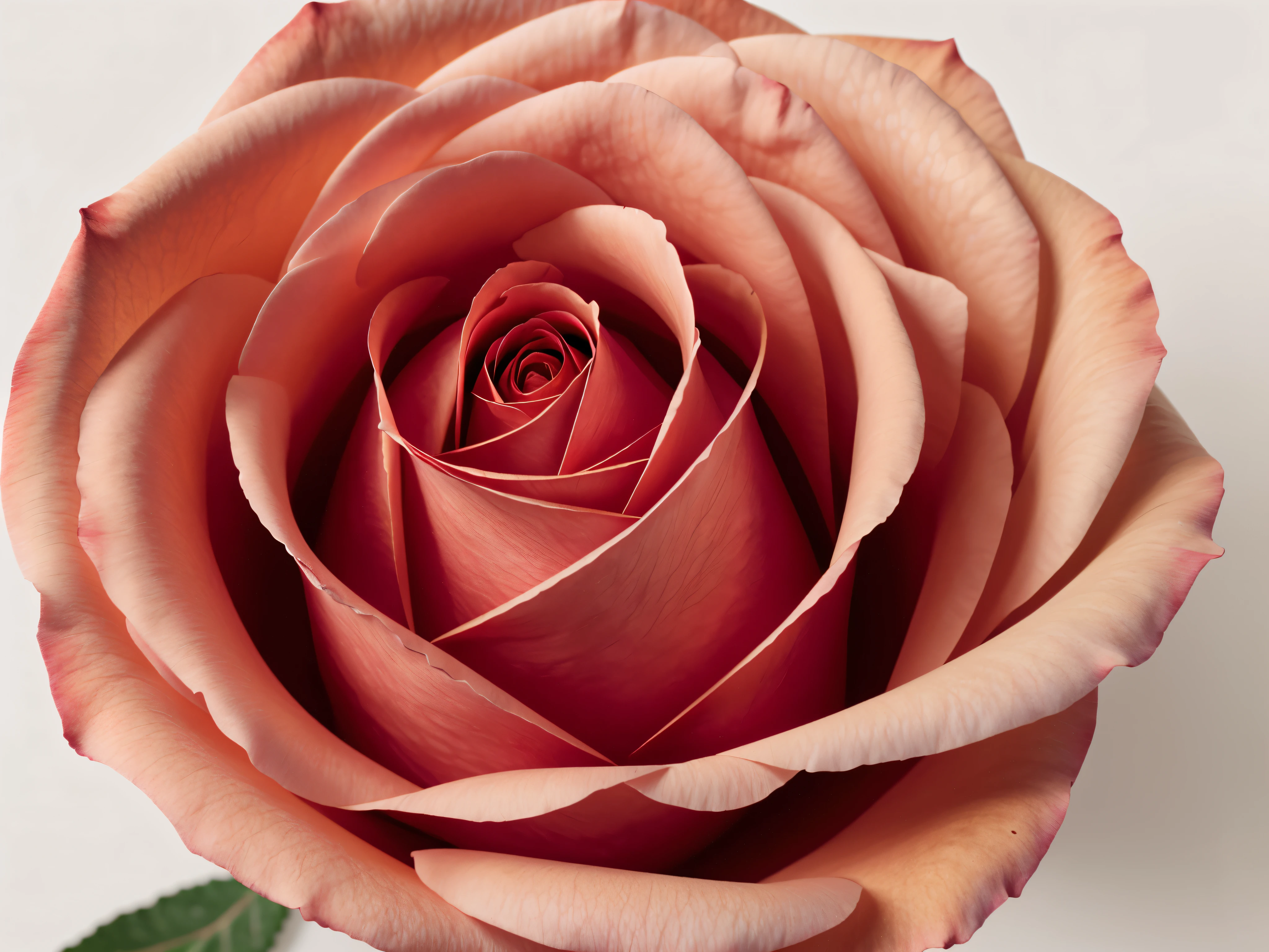 rose on white background, A few details