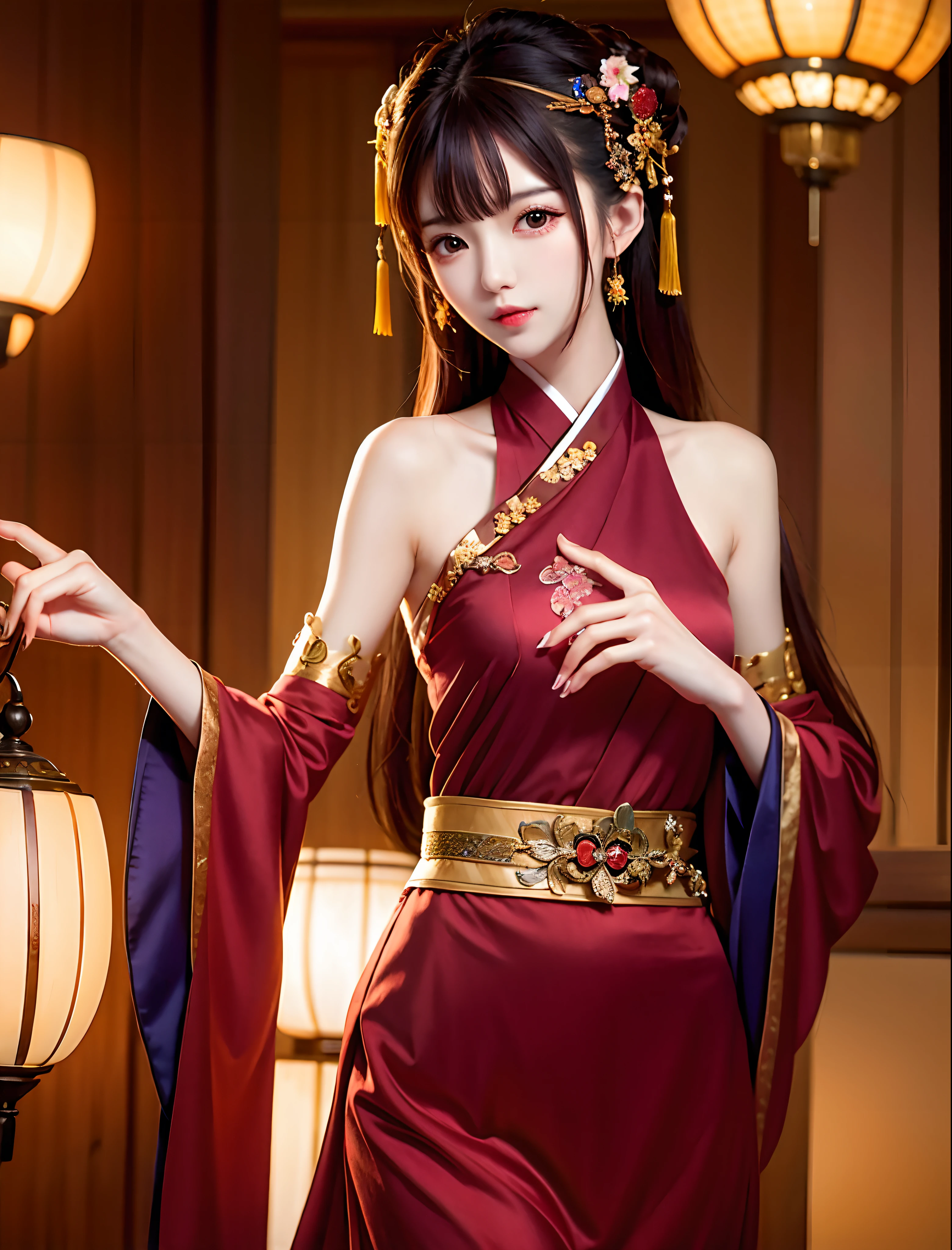 Beautiful oriental woman in erotic pose