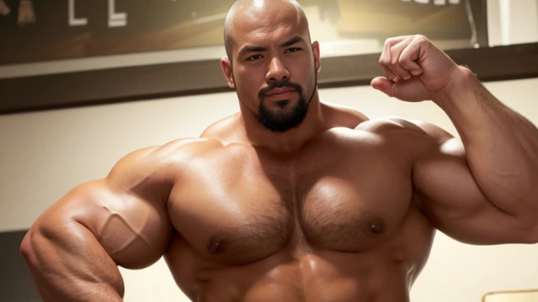(Highly detailed 8K wallpaper), asian man, muscle worship, fold your arms, On the playground, baseball uniform, high detail, very short hair, skin head, Circular cut, very large and strong body, bulging muscles, muscular, very large pectoral muscles. Very sexy abs, legs are muscular, Toned figure, brightens oily skin, muscular, Tank top, T-shirt, long shot, wide shot