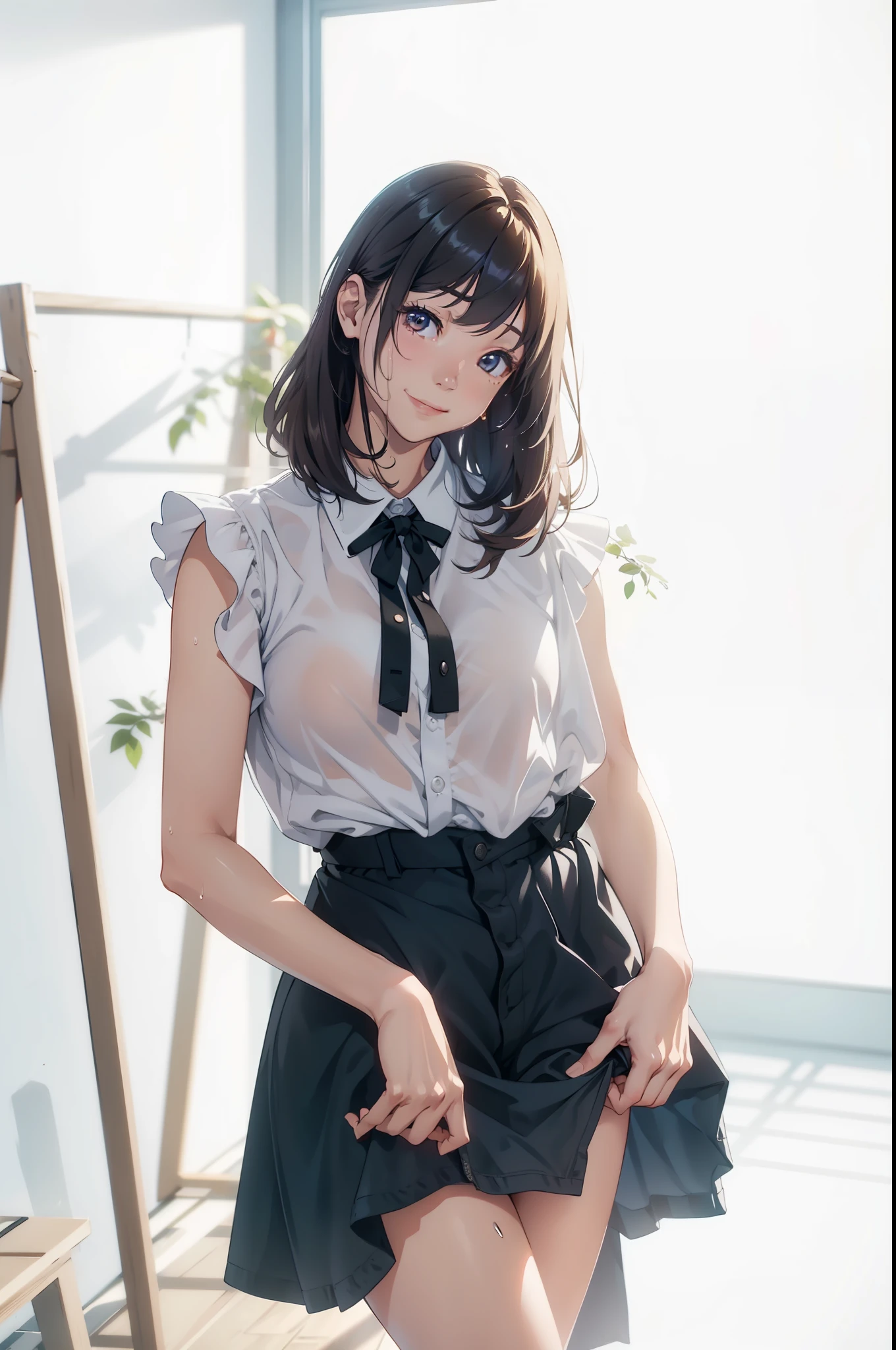(extremely detailed CG unity 8k wallpaper), (masterpiece), (best quality), (ultra-detailed), (best illustration), (best shadow), (absurdres),
BREAK
girl, sweat, steam, medium breast, nsfw, light smile,