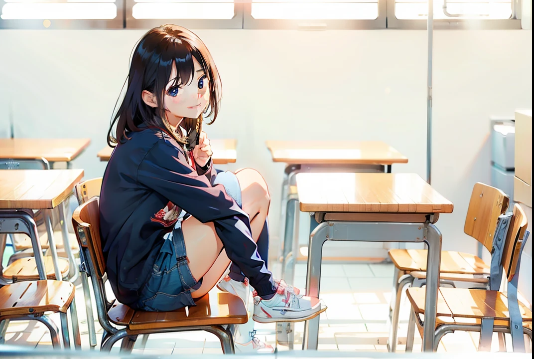 girl、view audience、smile、