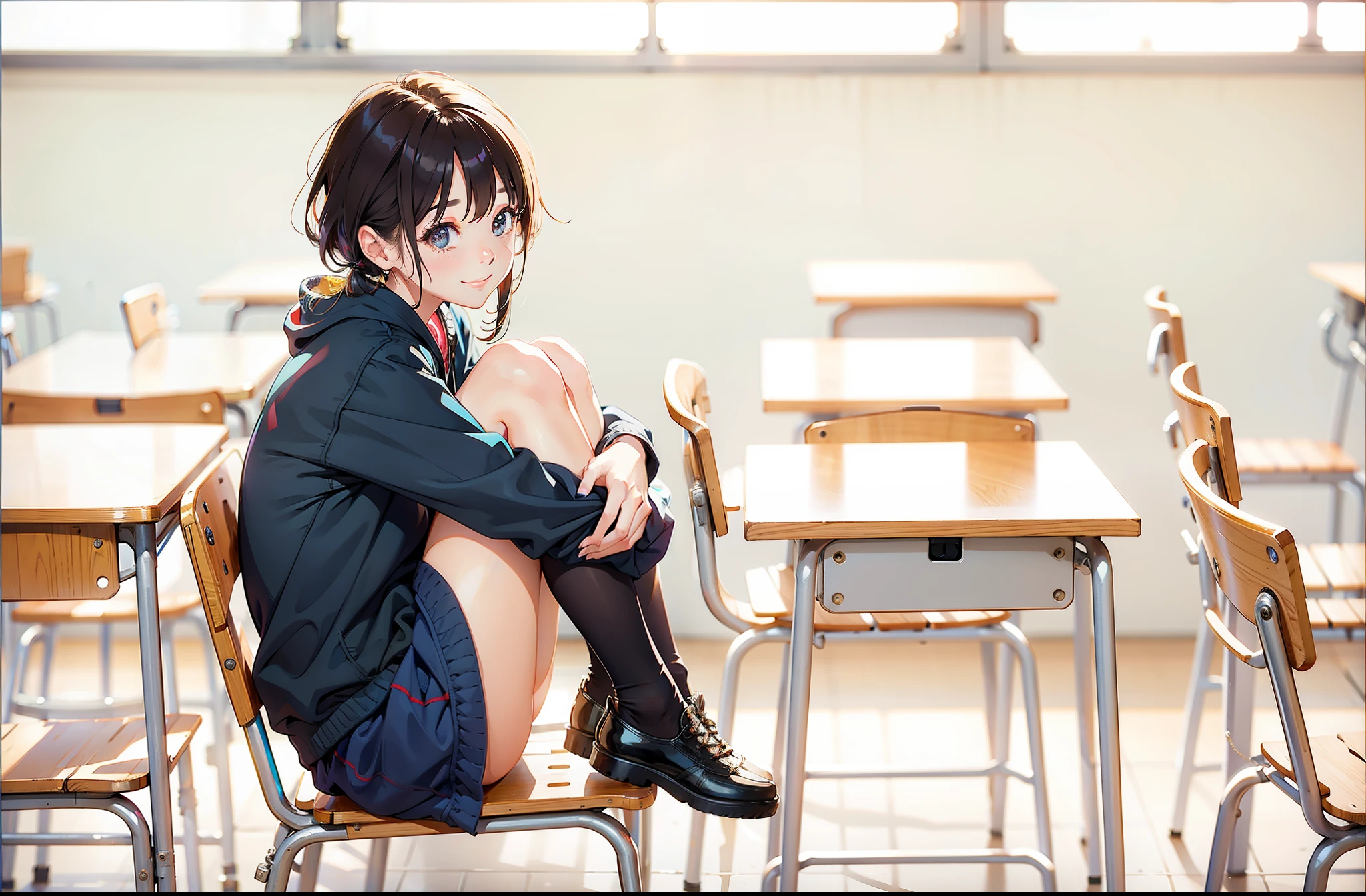 girl、view audience、smile、