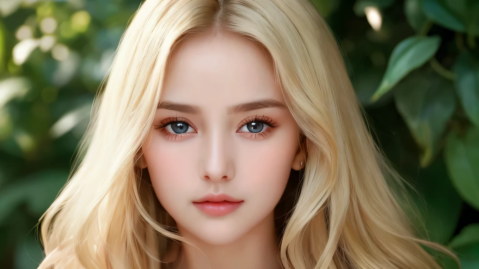 cinematic portrait photo of a woman, Beautiful silky skin、matchless beauty、Extraordinary beauty、Beautiful gentle and bright look、refreshing look、Perfect beautiful cute face with shiny blonde silky hair、Beautiful facial hair、Very cute beautiful hoty young little woman、Very perfect beautiful cute face、beautiful big clear eyes