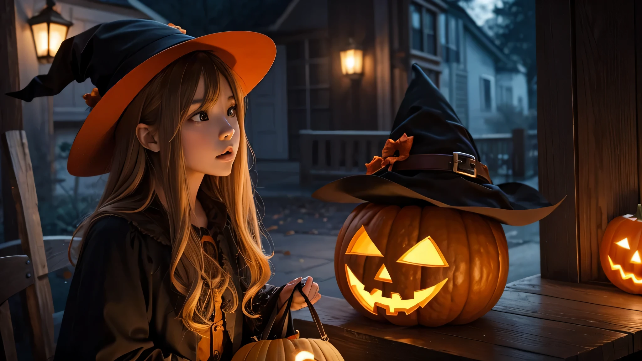Happy Halloween. Halloween pumpkins. Wreath of halloween. Witch wearing hat. Spooky decorations. Ghosts and goblins. Trick or treating. Candy and costumes. Scary movies. Haunted houses. Halloween night.