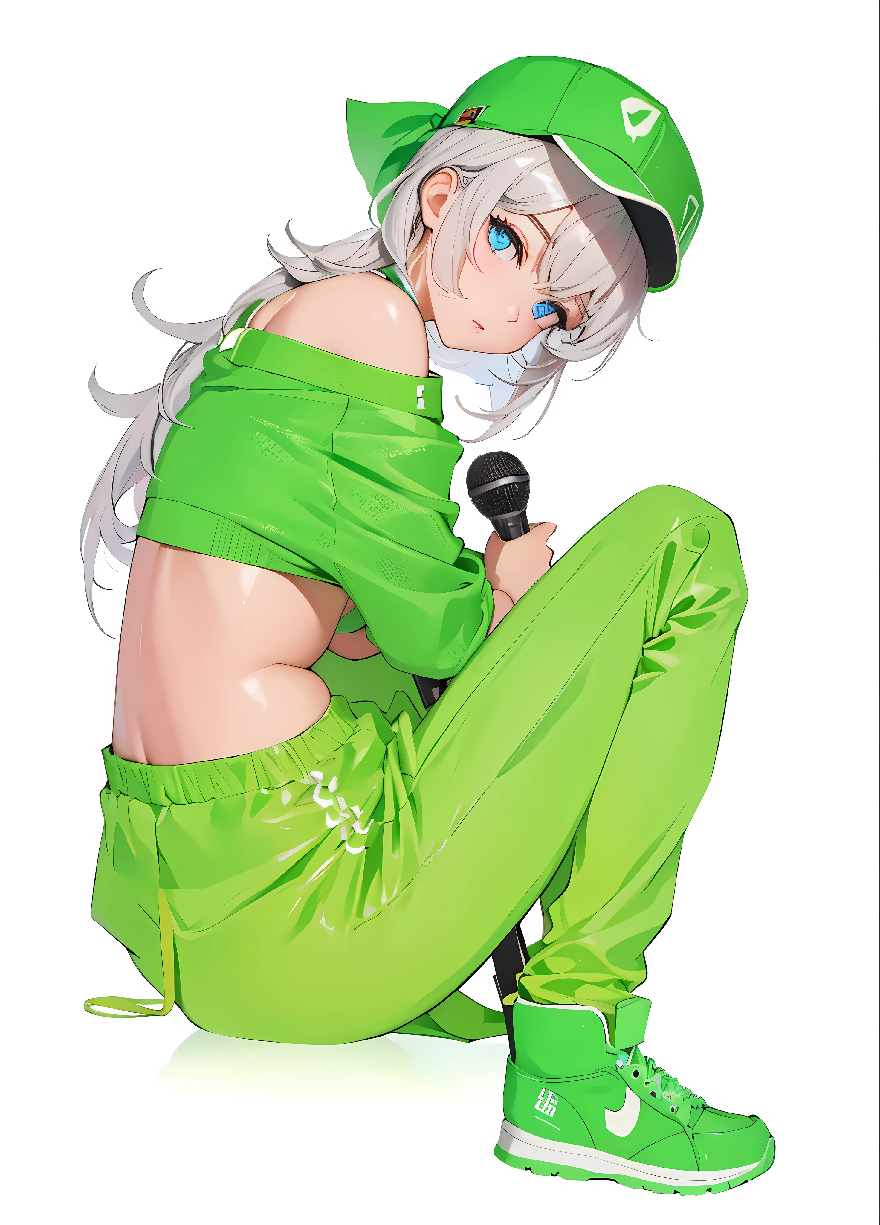 (masterpiece), (best quality), (ultra detailed),(disheveled hair),(illustration), (1girl), (Fashionable clothing), standing, Fashion model, looking at viewer, (interview), (simple background),beautiful detailed eyes, delicate beautiful face,