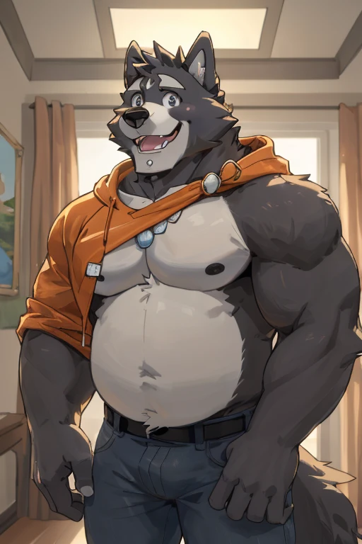 ((Ultra High Quality)), ((masterpiece)), ((Ultra detailed)), ((4k)).

Anthro , Wolf , Handsome , Anthro Wolf  , Light Blue Wolf , Light Blue Fur , Short Hair , Black Beard , Handsone , Good Looking , Green Eyes ,(Eyes Details), Middle Ages , Huge Pecs , bodybuilder bulk , chubby Fat , Bulge  , Hoodies , Black jeans , Black Gloves , Anal , anal sex , messy cum , Solo , cum in ass , Dildo in ass , cum body, blush , angry , Hairy body