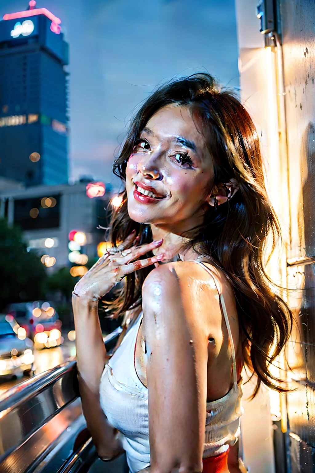 In a corner of the city, where the neon lights twinkled like urban stars, se encontraba Ana, a young woman of 30 whose beauty was as captivating as a spring sunset. Her brown hair fell in soft waves over her shoulders., enmarcando un rostro iluminado por unos ojos claros que reflejaban la profundidad de su alma.
Ana irradiaba una elegancia natural, with a smile that illuminated the room and a look that invited you to discover the secrets kept inside. Su presencia no pasaba desapercibida, capturing the attention of those lucky enough to cross his path.
En medio de la rutina diaria, Ana destacaba como un destello de serenidad y encanto, making every moment at your side become a unique experience. Her vibrant personality and free spirit made her a perfect canvas to be recreated with the magic of artificial intelligence., preserving its unique beauty in digital eternity.