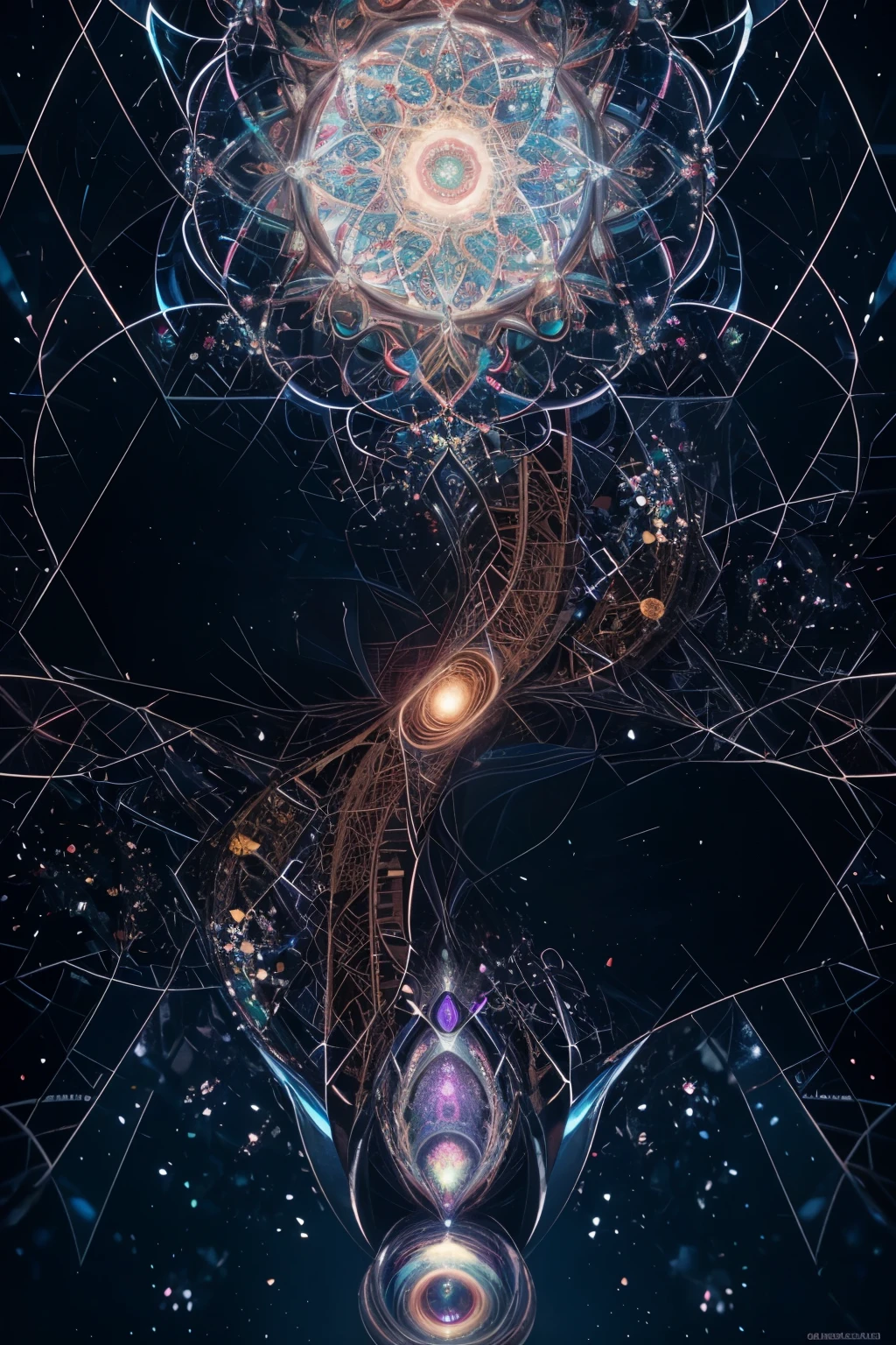 (best quality,4k,8k,highres,masterpiece:1.2),ultra-detailed,(realistic,photorealistic,photo-realistic:1.37),kaleidoscope,elegant patterns,vibrant colors,pattern repetition,geometric shapes,mirror reflection,beautiful symmetry,mesmerizing design,artistic masterpiece,surreal artwork,harmonious composition,rich textures,abstract expressionism,fluid motion,illuminating light effects,ethereal atmosphere,dreamlike ambiance,elegant swirls,creative visual spectacle,visually stunning,unconventional perspective,transcendent beauty,alluring symmetry,cosmic inspiration,unfolding universe,limitless imagination,unpredictable diversity,stunning kaleidoscopic display,harmonic convergence,stark contrast,mesmerizing beauty,ever-changing patterns,unfathomable complexity,captivating creation,vividly surreal,explosion of colors,artistic exploration,tranquil yet vibrant.