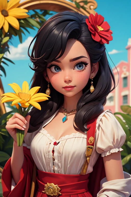 UM CARTAZ DE CIMENA, CARTAZ DE TEATRO, COM FLORES NAS BORDAS, ALTA QUALIDADE, MISTERIO D FEIURINHA, HOLLYWODD, DISNEY