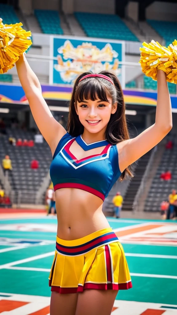 18-year-old Latin girl, BEST QUALITY, Masterpiece, Cheerleading