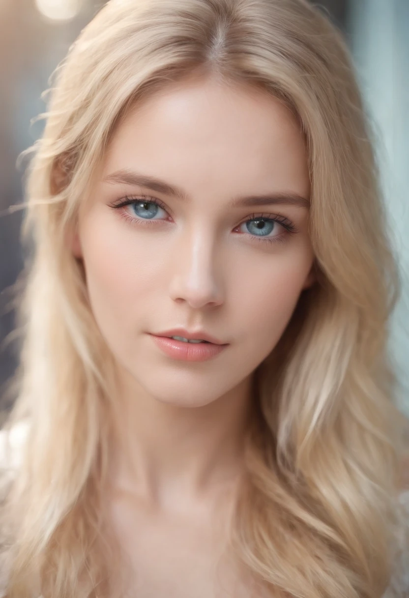 1 girl, very messy hair, |blonde, very beautiful long shiny hair, very beautiful pretty face, Shiny、Shiny、beautiful skin, alone, super high quality, hard focus, film grain, ultra high resolution, masterpiece, Shining lovely detailed crystal clear light blue eyes,club
