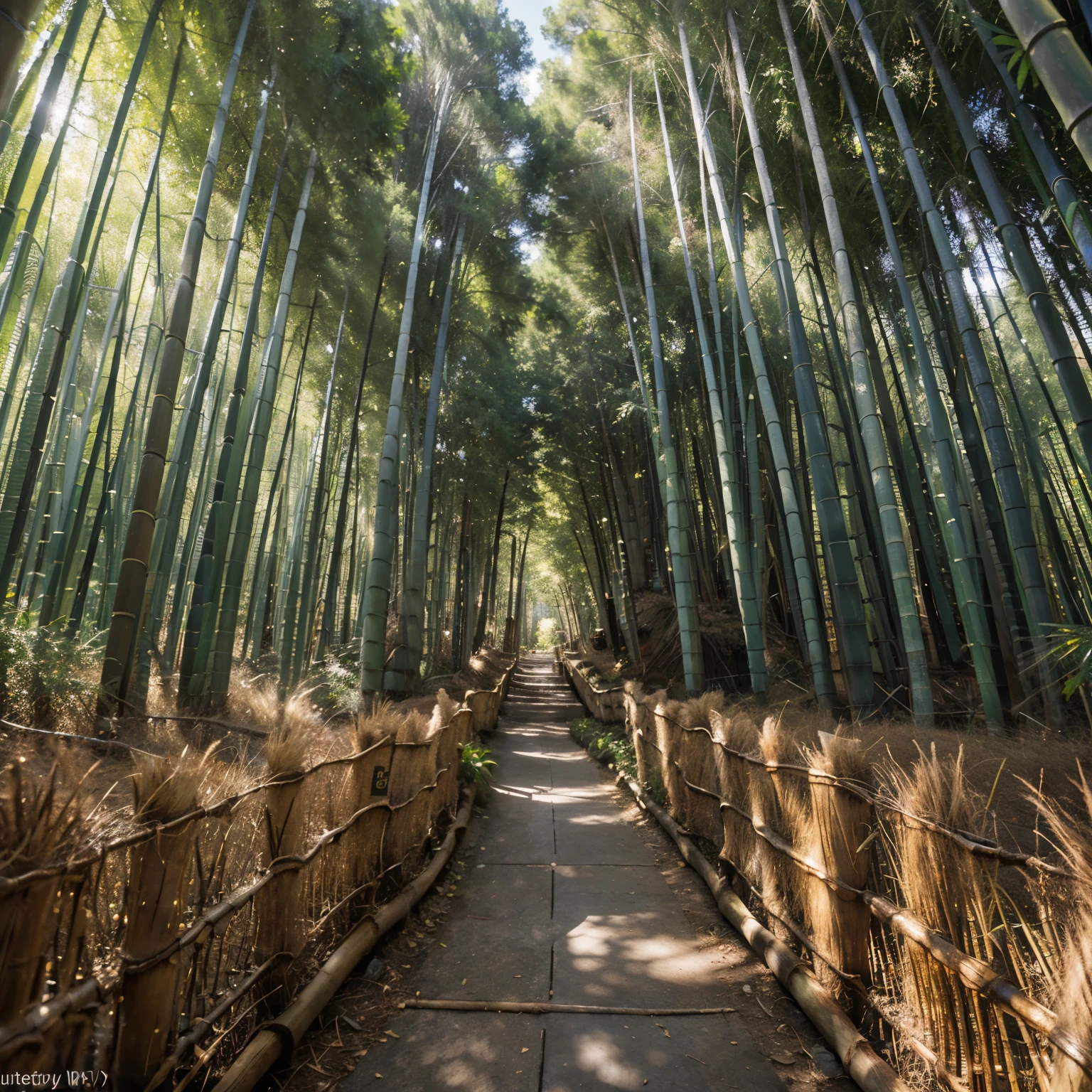 (8K, RAW photo, highest quality, masterpiece:1.2), (realistic, photo realistic:1.3), UHD, high definition color photo, extremely detailed CG unity 8K wallpaper,  ((bamboo forest))