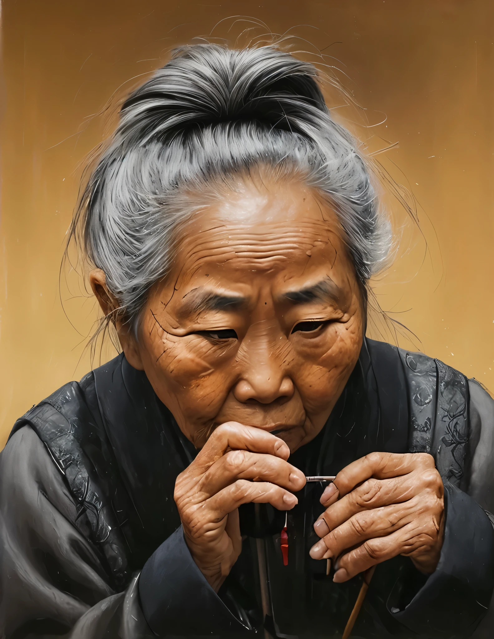 （gray hair）