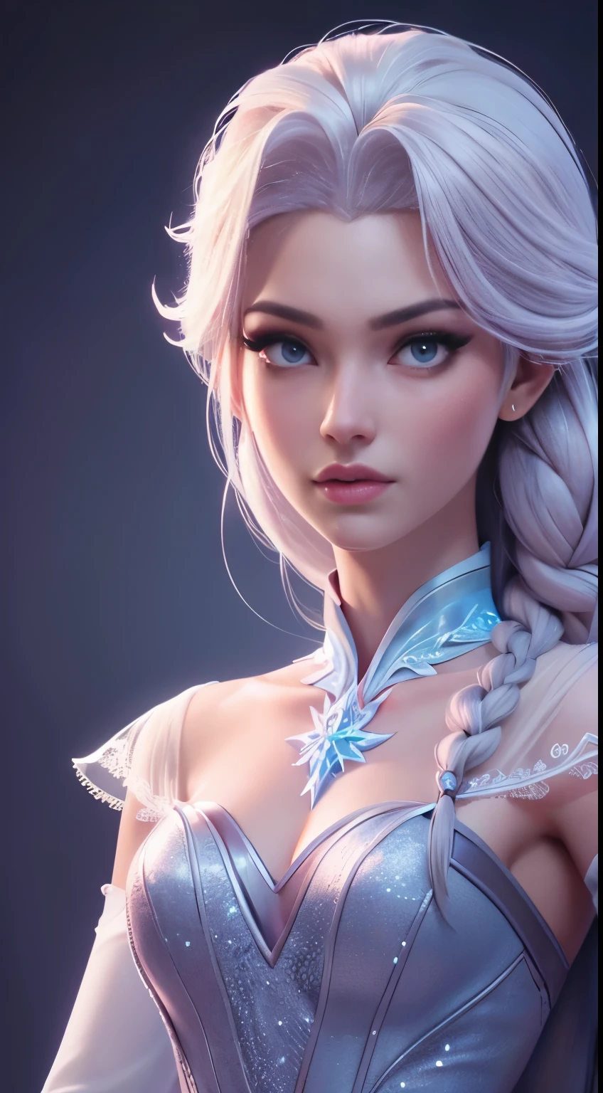 (elsa frozen-rose quartz SU mezclando modelos .) ((mesclando fusión)) Highly detailed CG unity 8k wallpaper, style shot, complex, high detail, dramatic, highest quality movie still image, very detailed, masterpiece, best quality, character design, Elsa, Elsa from Frozen,Diamante Rosado fusión (( Dark style)), realistic ultra-detailed rendering style, natural light, sharp character design, (hard focus, 8k), (((natural skin texture))), 8k textures, soft cinematic lighting, adobe lightroom, dark room, hdr, Sophisticated, Elegant, Rich Detail, Sharp Focuilm Look) )), Soothing Tones, Detail Frenzy, Intricate Detail, Super Detail, Low Contrast, Soft Film Lighting, Dull Colors, Exposure Blending, HDR, Fade, 35mm, f/1.4, ISO64, f16, 25 sec.