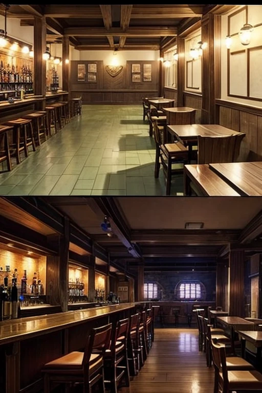 Anime scene in the room, Inside the tavern, pub background, cozy bistro, fantasy pub background, pub night lifestyle, screenshot of animation, anime scene, Evening in a medieval tavern, Medieval tavern, in a bar, 2012年screenshot of animation, Today's featured anime stills, bar