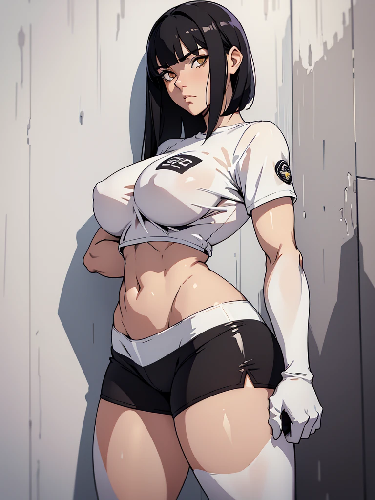 short legging white, short legging white, meia calça preta, meia calça preta, short em cima da meia calça,1girl muscular pale skin black hair yellow eyes black against wall sad sad sad sad tight short leggings white thick thick thick thick muscular muscular muscular muscular muscular girl dark dark, meias calça marrom, coxas sexy, belos olhos, meia calça preta, meia calça marrom , , best quality, highres, solo, black hair, , black gloves, bike_shorts, bangs, white shirt, badge, medium breasts, cowboy shot white , frown, , leaning forward, pointing at viewer
