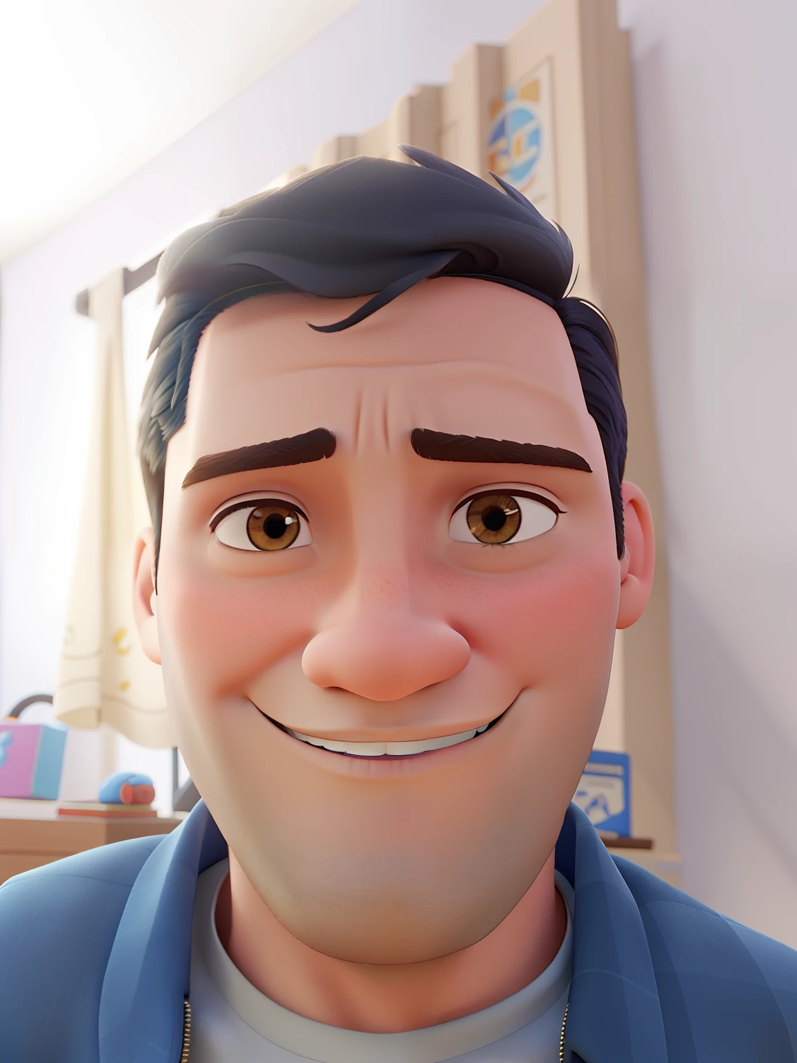 Um homem estilo disney pixar, alta qualidade, melhor qualidade