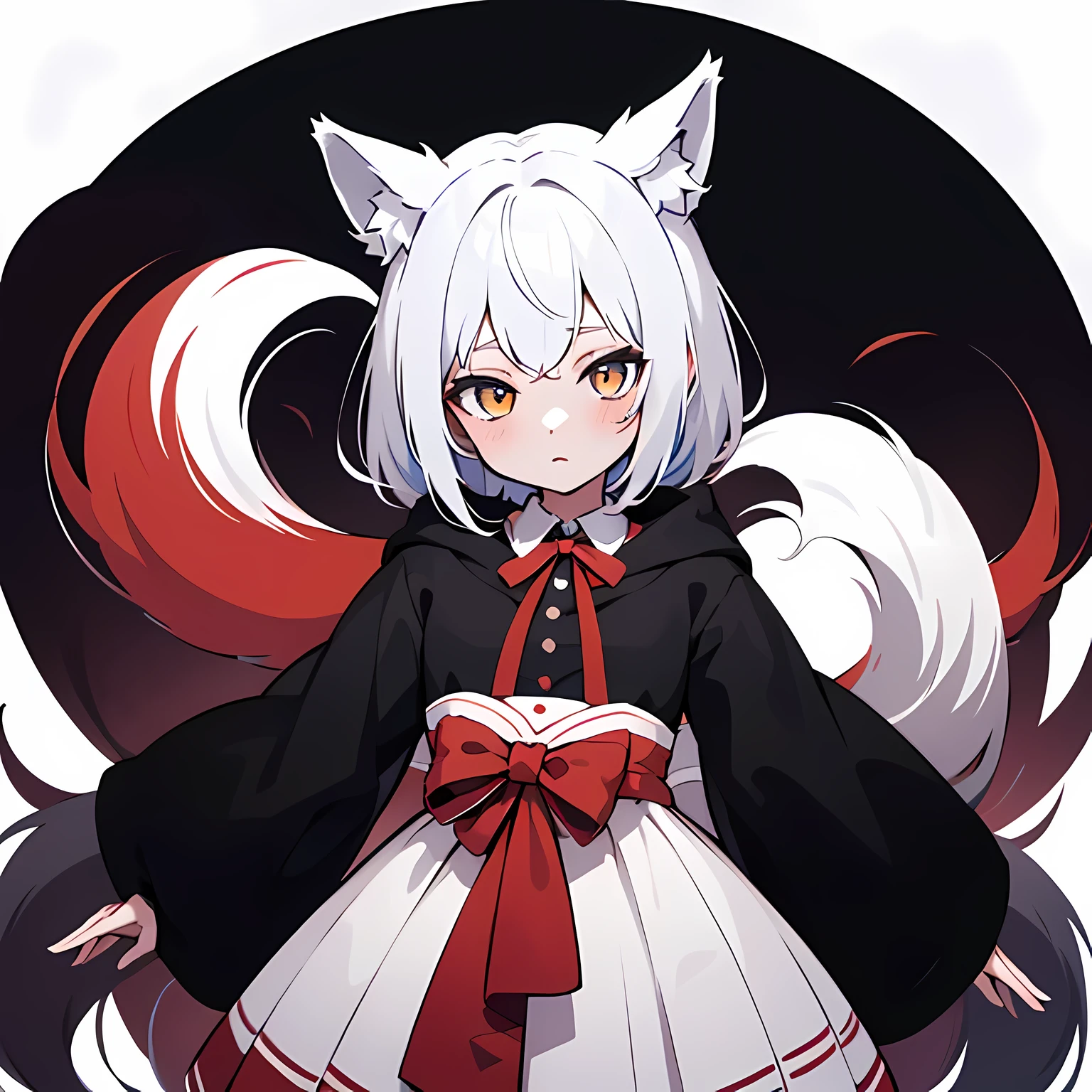 (flat color:0.9),(rich and colorful:1.1),(masterpiece:1,2), best quality, masterpiece, high resolution, The original, Extremely detailed wallpaper, view viewer,1 girl,alone,Fox girl,