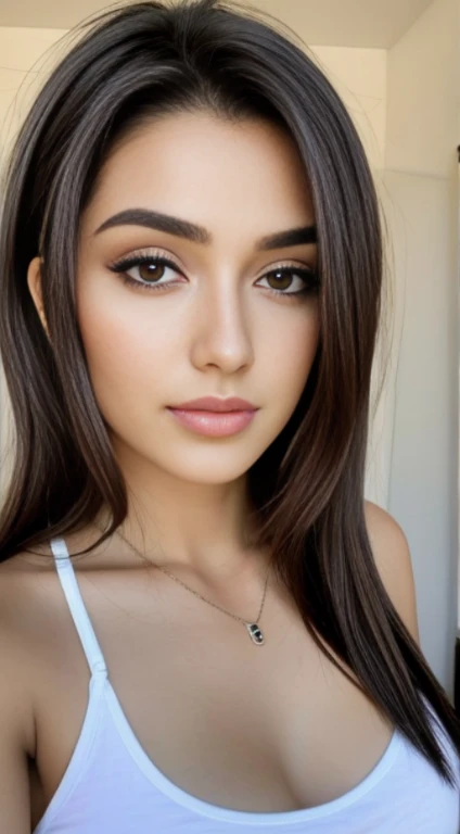 1 garota em, 19 anos, apenas, cabelo longo, Seios colossais, Take a look at the viewer, loira haarbl, ombros nus, olhos castanhos, ourivesaria, Ganzkörperesbian, um colar, Ombros encurtados, estacionar, realista, Um sexy