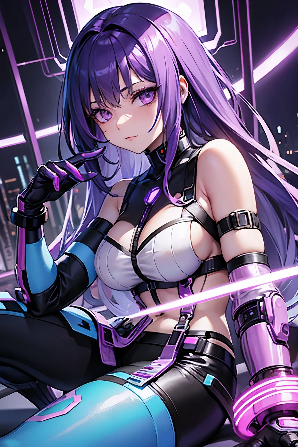 1male people,Handsome men,Man with purple hair,All Back Hair,a purple eye,Wearing heavy armor,Age is 30 years old,good physique,Looking here,
