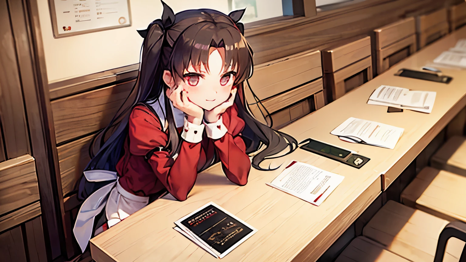 tohsaka rin at cafe