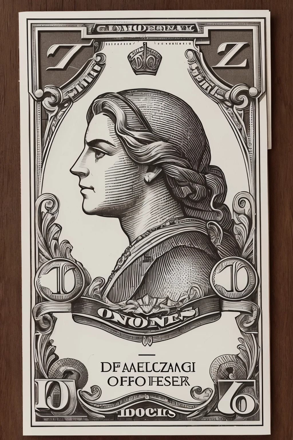 "Create a striking illustration of an open wallet with money in a drawing style that conveys a strong sense of financial power. Use clear lines and graphic elements that express confidence and prosperity. Destaque as notas de dinheiro de forma marcante, utilizando sombras e contrastes para enfatizar a riqueza. Incorpore detalhes que simbolizem sucesso financeiro, como distintivos, luxurious elements or other symbols that evoke power. Ensure that the design conveys a sense of dominance and prominence, capturando a ideia de uma carteira que reflete poder financeiro."
