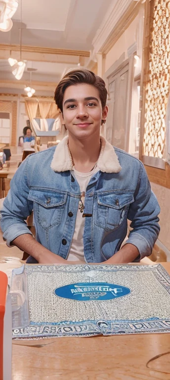 Image of a boy for a story in a YouTube video in Pixar format, He's the little allabester, He's the class leader, He's outgoing, Playful and gets up for a lot of things, cabelo curto money 💰🤑