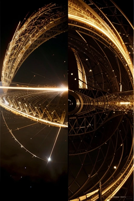 I need images for a impactful temporal transition in my video about Da Vinci. Search for visual effects or elements that symbolize a time travel, connecting the past to the present. Look for images that convey the duality between the eras in a striking manner.