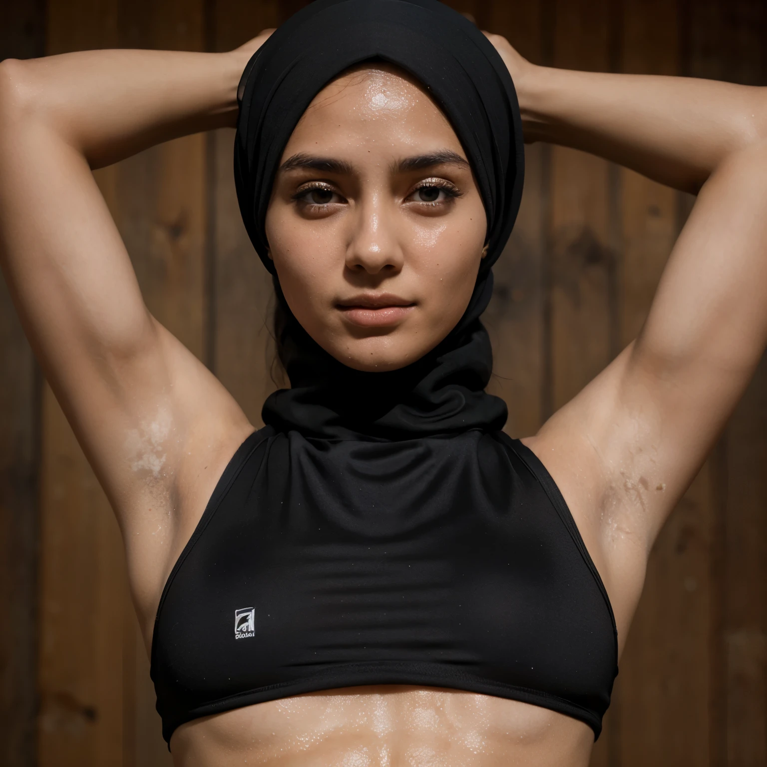 Hijab malay superhero from Malaysia Bodysuit muscle