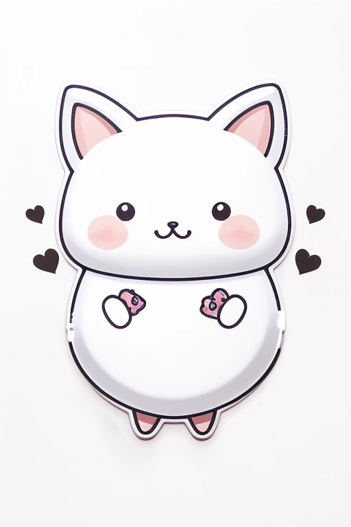 white background cute kawaii sticker