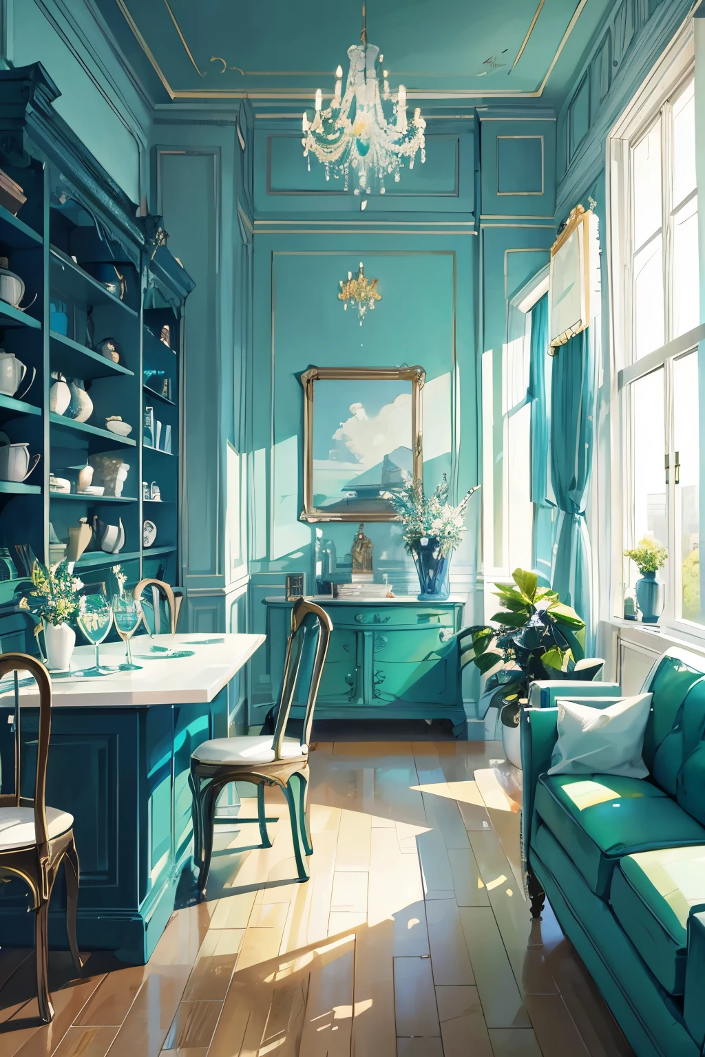 Photo for shop: A captivating image featuring a cozy collection of chairs and armchairs, showcasing a harmonious blue and green color scheme. --s2

A vibrant and inviting photo for your shop, showcasing an enticing assortment of chairs and armchairs. The soothing blue and green color palette adds a calming effect to the scene, making it an irresistible addition to any space. --s2

Enhance the allure of your shop with this beautiful and eye-catching photo. Displaying a stunning arrangement of chairs and armchairs, the harmonious blue and green color scheme produces an inviting atmosphere that will draw customers in.
