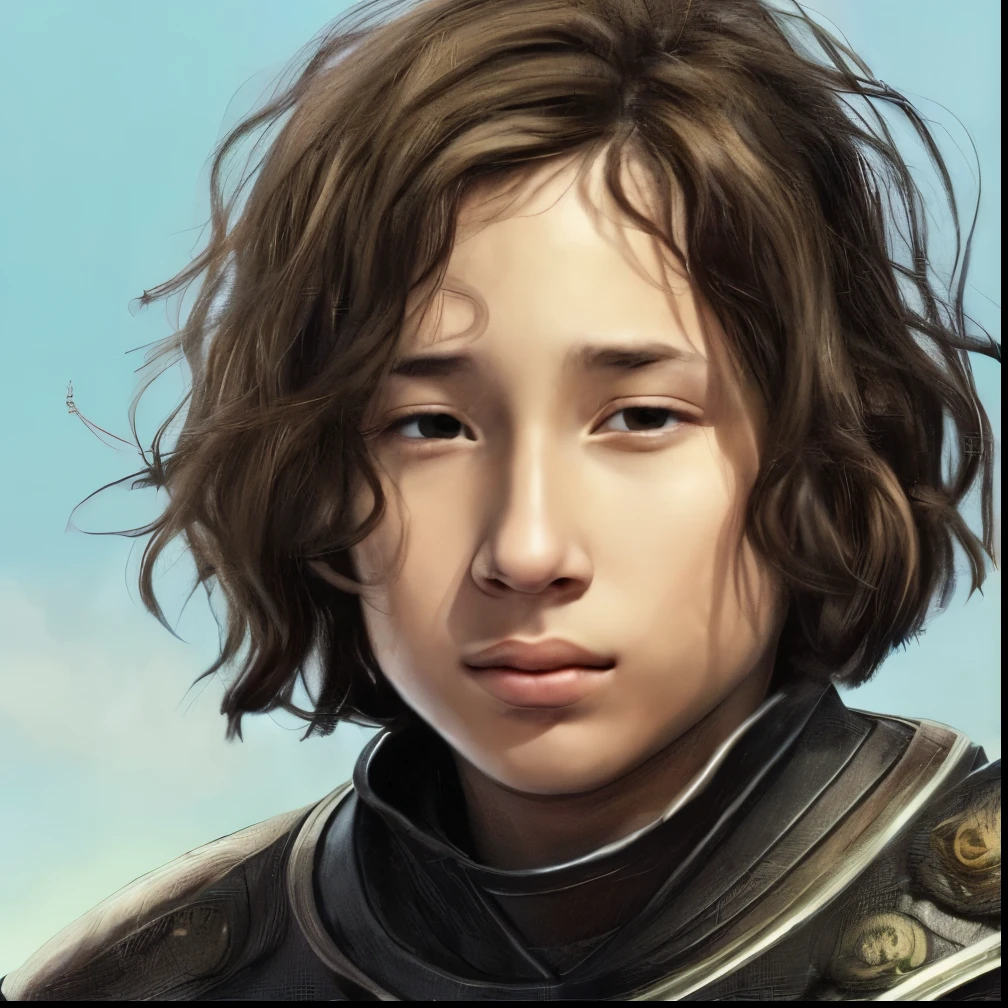 adolescente hombre, Light brown hair, ojos color miel, piel blanca