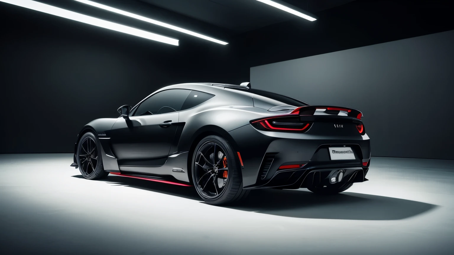 black sports  car, modern, minimalistic, in a studio, heroimage for a website