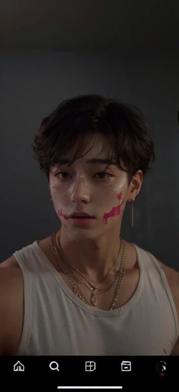 homem arafiado com fones de ouvido deitado em uma cama com um laptop, cai xukun, homem sul-coreano, Park jimin menino musculoso coreano de 2 a 1 anos, with abdomen, Jimin BTS, jovem, Hong junho hyung, taejune kim, homem jovem e magro, Yanjun Chengt, peito achatado, lindo chad queixo, corpo perfeito, jovem bonito
